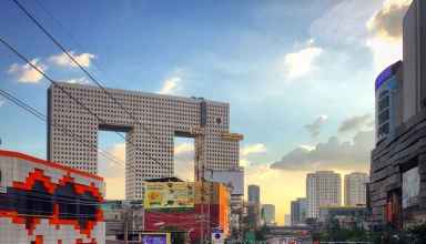 Elephant Tower in Bangkok Thailand Sehenswürdigkeiten