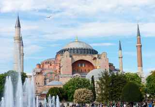 Blick auf die Hagia Sophia in Sitanbul